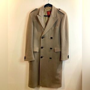 EATON Sz XL Vintage Military Style Wool Lined Many Pockets Back Slit Coat
